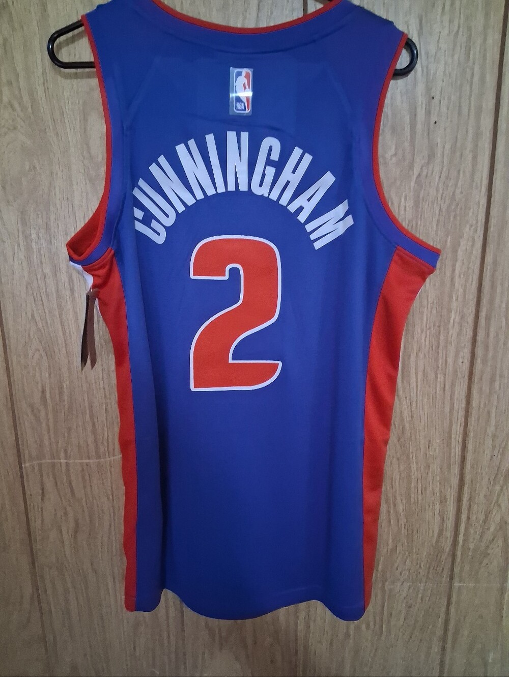 Mystery Sports Card With Cade Cunningham Detroit Pistons Icon Blue Large Jersey
